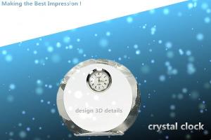 crystal clock /glass clock/clock/table clock