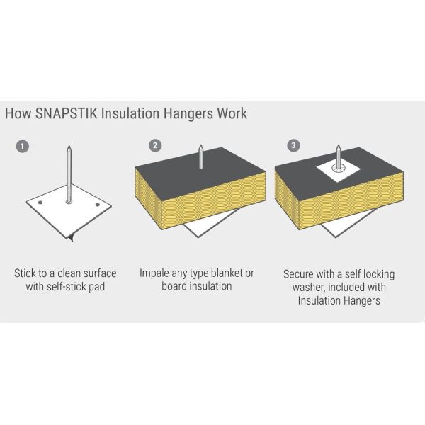 2.7X63mm Aluminm Self Stick Insulation Pins To Fix Rock Wool