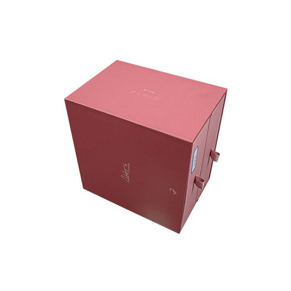 Art Paper Packaging Box With Ribbon Rigid Packaging Box With Matt Lamination