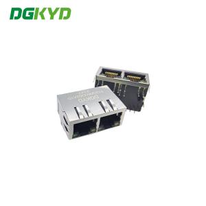 Buy cheap 1X2 8P10C RJ45 Multiple Port Connectors With Shielding Shrapnel product