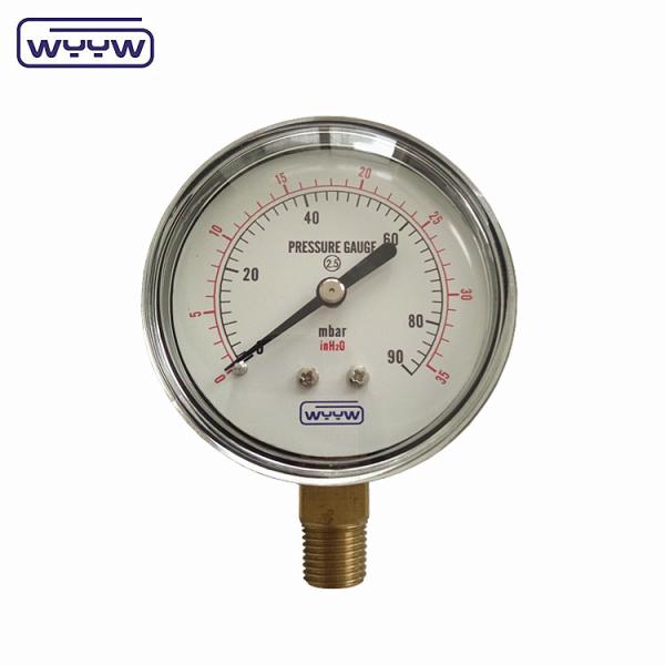 Quality 63mm kpa 90mbar low pressure meter for sale