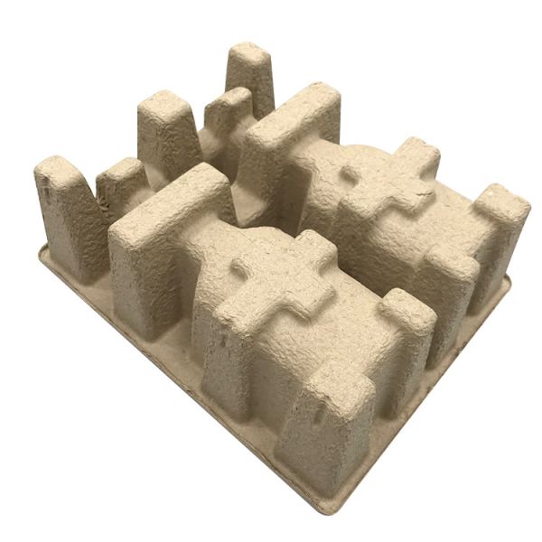 Compostable Recycled Paper Tray Dry Pressed Ecofriendly SGS Approved