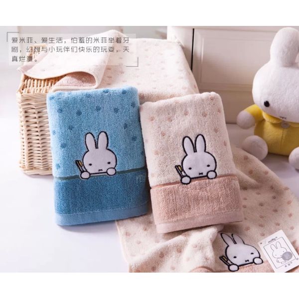 74*36cm 100% cotton cartoon MIFFY soft care breathable face towel and hand towel