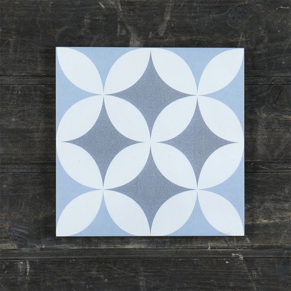 Blue Gray Ceramic Rustic Tile 20x20cm Clay Indoor Wall