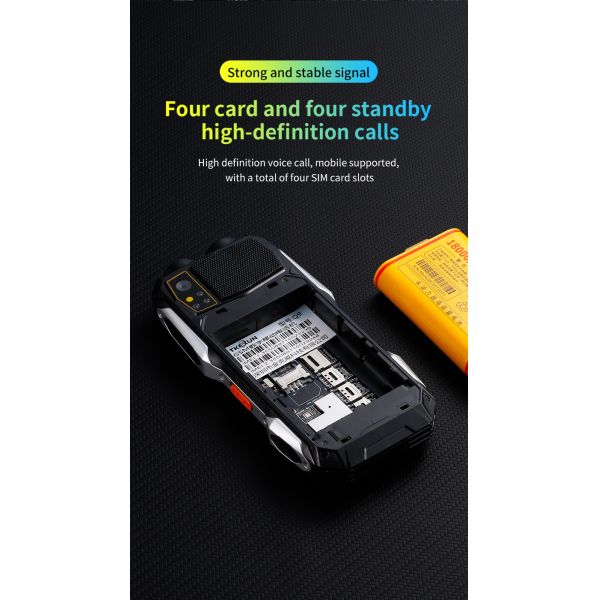 4 SIM Card 2G Cell Phone Flashlight FM Radio Q9 3.5 Inch Long Lasting