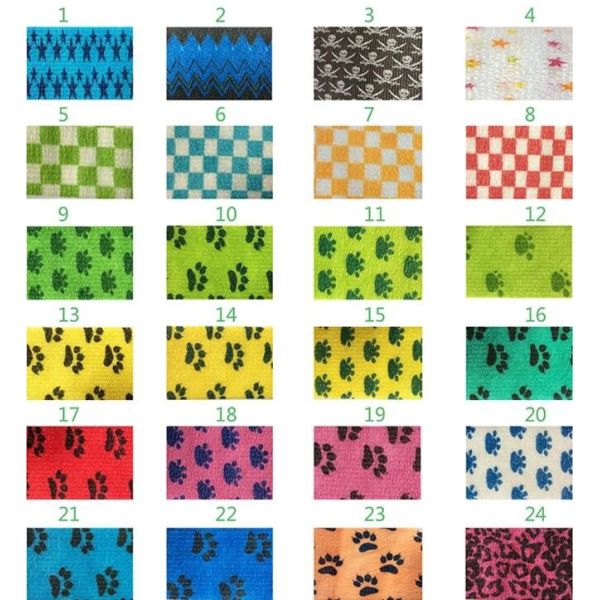 2"x5yards self-adhesive camo colored elastic cohesive bandage, breathable waterproof camouflage home care products kines