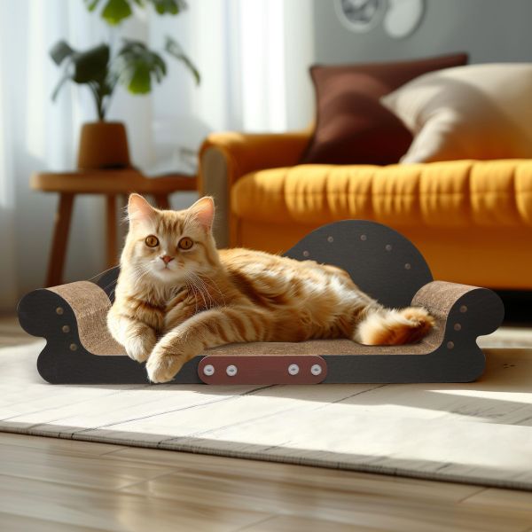 Cat Scratching Board Cat Couch Scratcher Cardboard, Durable Scratch Lounge Bed, Long Lasting Scartching Pads