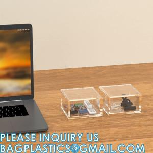 Buy cheap Clear Cube Display Case, Multi-Purpose Box Square Container, Decorative Acrylic Box with Lid, Stackable product