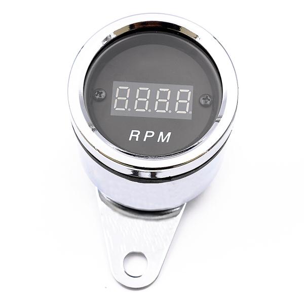 Quality Round Digital Rpm Gauge , Electrochromism Led Digital Display Tachometer for sale