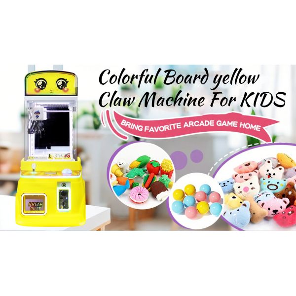 Mini Claw Machine Coin Operated Amusement Arcade Plush Toy Game Machine For Kids