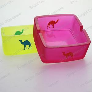 Hot sale colorful camel glass ashtray for wholesale