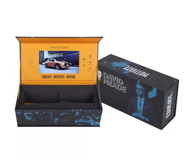 Quality customized print lcd video screen box,promotional lcd video invitation box for sale