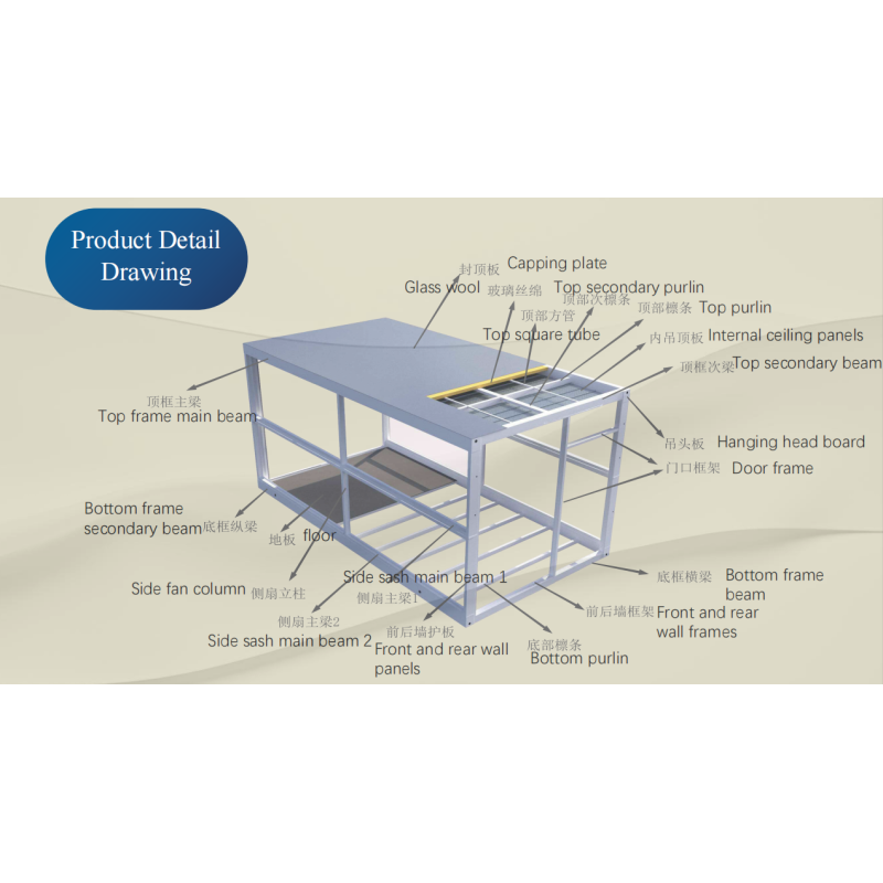 14m ² Medical Disaster Relief, Army Barracks, Post-disaster Reconstruction Folding Container House
