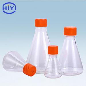 Buy cheap 125ml 250ml 500m 1000ml Plastic Erlenmeyer Shaker Flasks With Air Vent Cap product