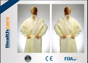 Non - Irritating Disposable Isolation Gowns Non-woven 16-70G Patient Exam Gowns 