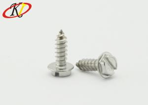 Stainless Steel Slotted Indented Hex Washer Head Self Tapping Screws