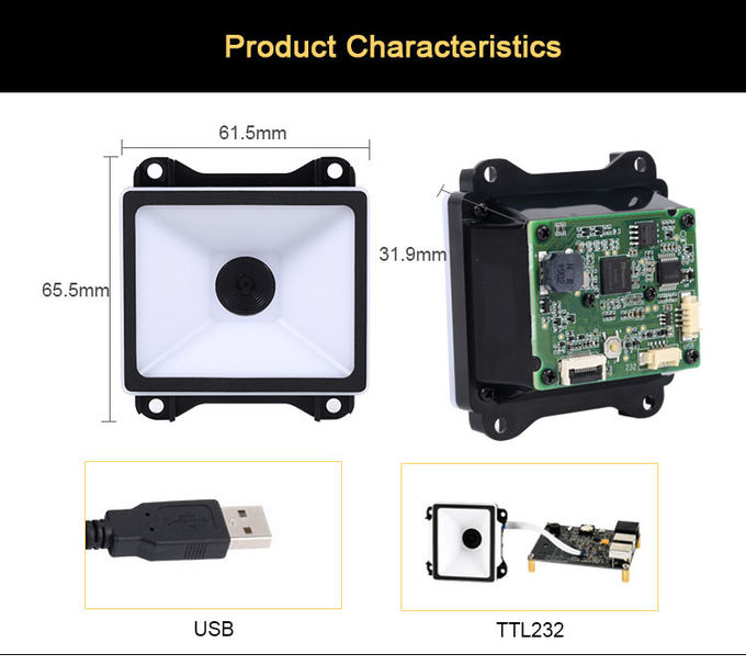 Fast scanner USB RS232 ccd QR code scanner module fixed mount laser scan engine CMOS for kiosks