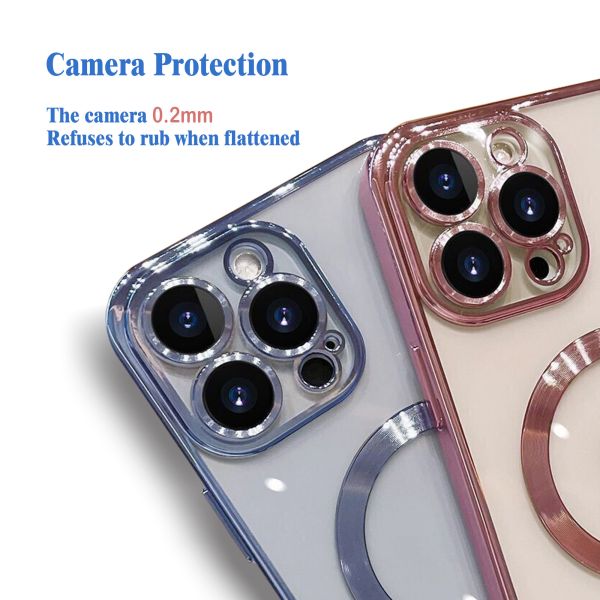 Shockproof Electroplate Phone Case Luxury TPU Phone Covers Customized For iPhone 16 15 14 Pro Max