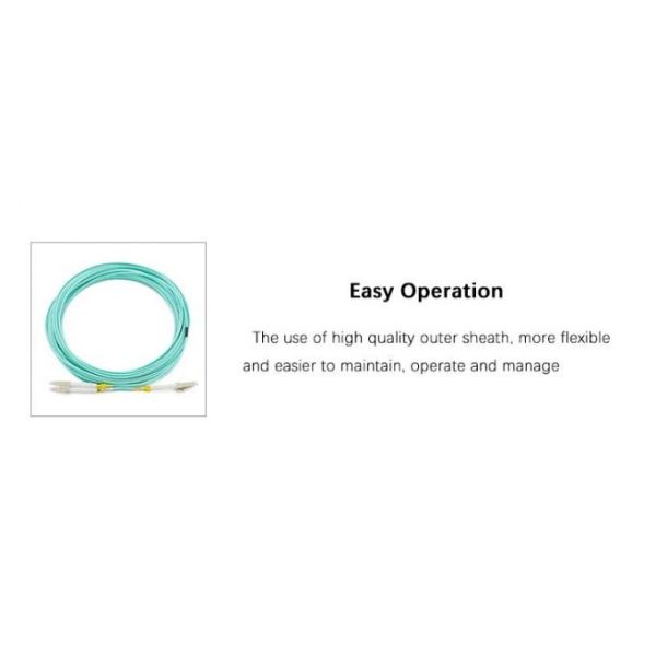 multimode lc lc connector om4 50/125 duplex jumper lszh jacket 1m fiber optic patch cord