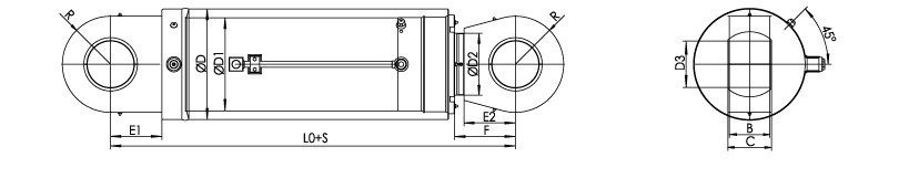 Folding Type Hatch Cover hydraulic Cylinder