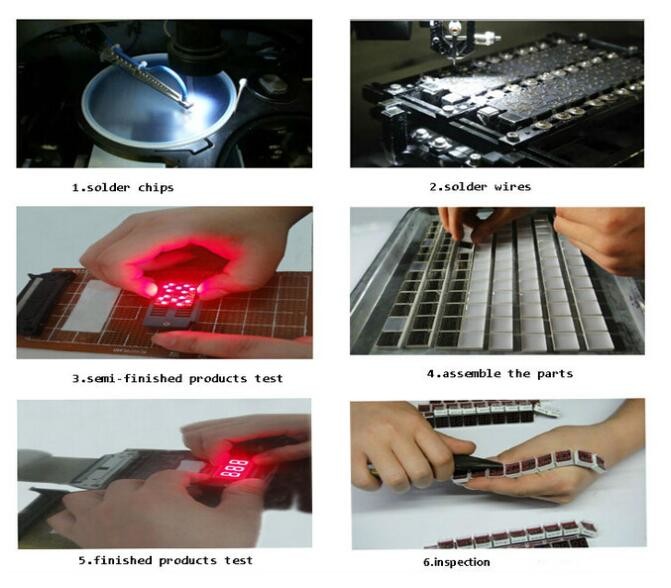 Square 3.39mm Dot 35mcd 1.1in 20mA Led Matrix Display Board
