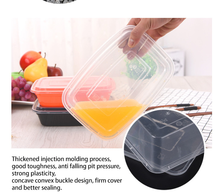 Transparent PP Customize Packing Boxes Disposable Take Away Containers
