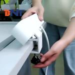 French power movable multimedia office clamp on desk edge socket with bracket