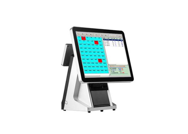 Quality Dual Screen POS Computer Hardware , Automated Cash Register System Plastic Aluminium for sale