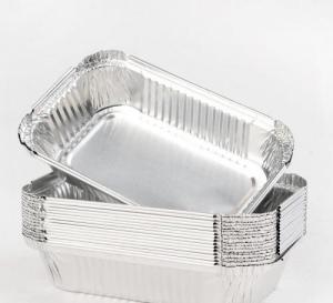 Buy cheap Fastfood Aluminium Cooking Pans , Disposable Foil Pans With Lids Custom Thickness product