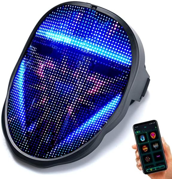 Quality Face Changing Smart LED Face Mask USB Rechargeable Customizable Pattern for sale
