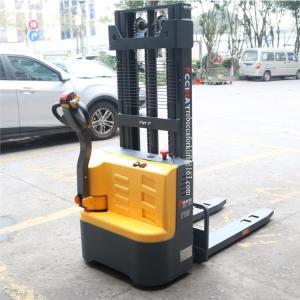 China Double Mast Walkie Stacker Forklift 1000kg 2 Meter With Horizontal Or Vertical Wheels on sale
