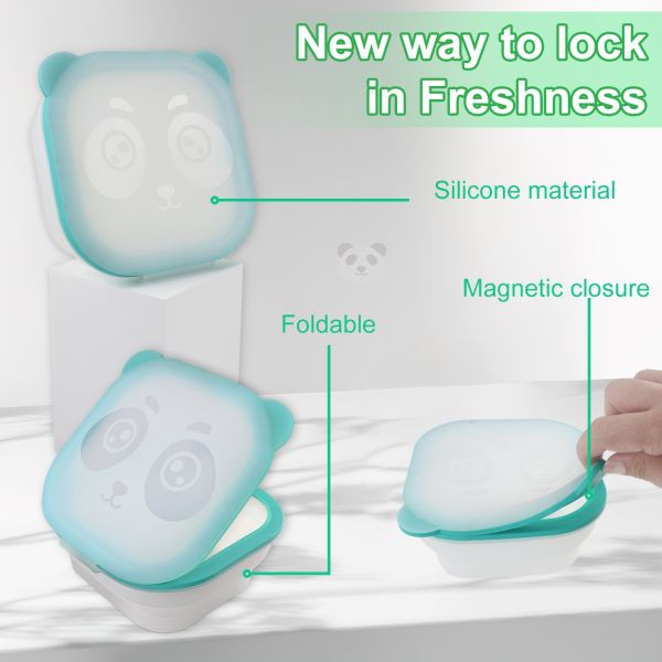 Reusable And Collapsible Silicone Lunch Box With Leakproof Airtight Seal – BPA-Free, Food-Grade, Microwave & Freezer Safe, Eco-Friendly And Durable