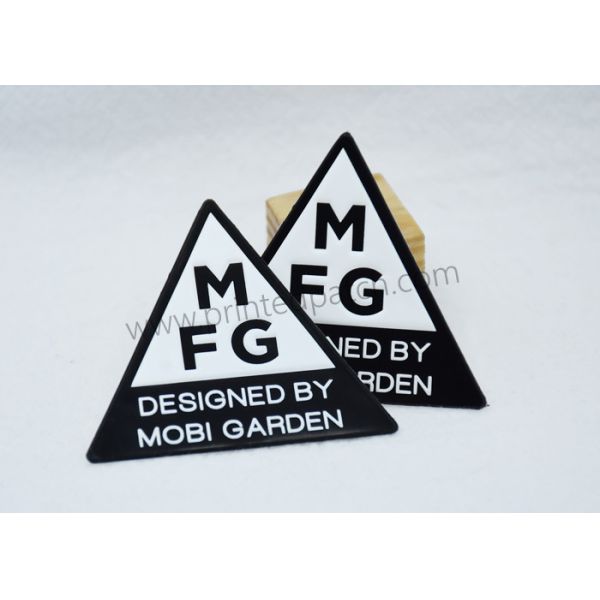 Triangle Embossed TPU Clothing Labels Heat Press Iron On Patches