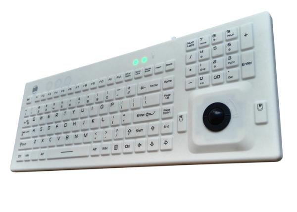 Quality 107keys IP68 Wet Proof Industrial Pc Keyboard With Trackball for sale