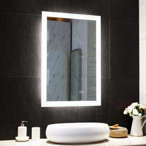 Customized Rectangle LED Bathroom Mirror with Touch Sensor Switch and Waterproof Design