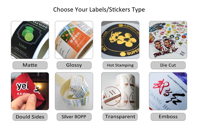 Round Jar Label Sticker Printing Waterproof Customized Logo Size
