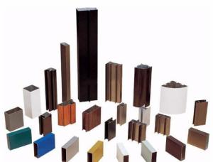 Buy cheap Square Round Powder Coated Aluminum Profile Silver Black Bronze Champagne Colors product