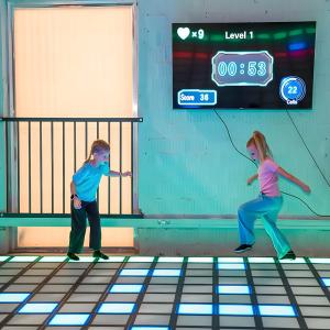 Buy cheap Jumping Grid Multi Players Game Led Dance Floor Tile For Amusement Park product