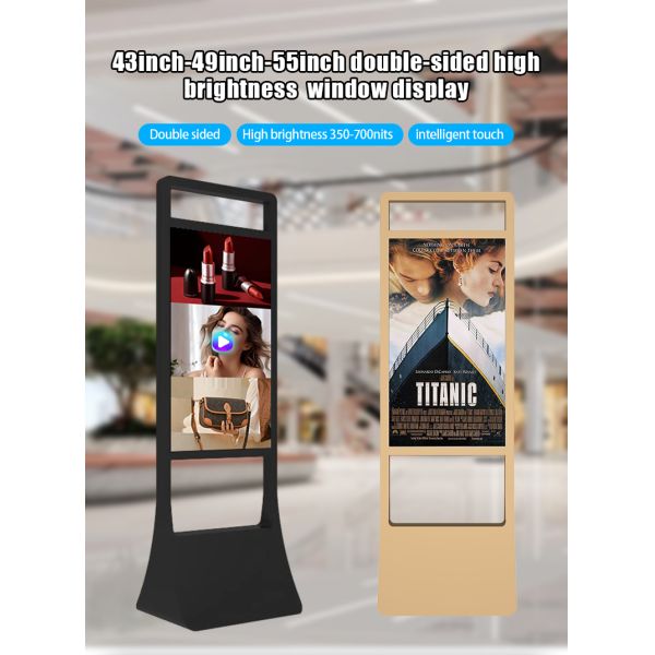 43-55 Inch Advertising Display Dual-Sided Video Player with 2.4G/5G Wifi Support