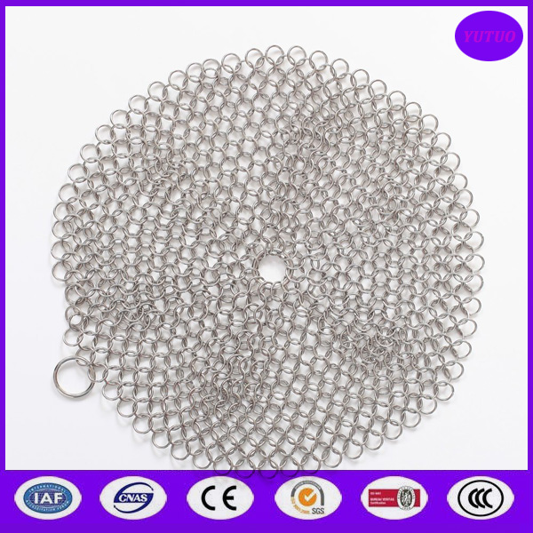Good using Chain Mail Scrubber for Cast Iron Cookware from china best seller of scrubber