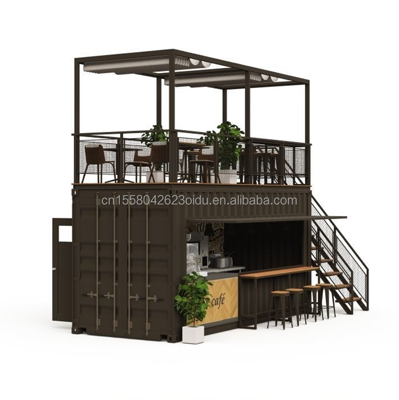 Steel Frame Galvanized Steel Bending 180g 20ft Foldable Luxury Prefabricated Portable Coffee Shop Container for Products