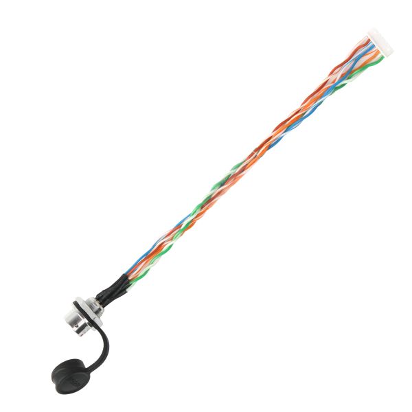 IP67 Waterproof 8-Pin Circular Connector SA812/S8S with CAT5e Cable for Camera Systems