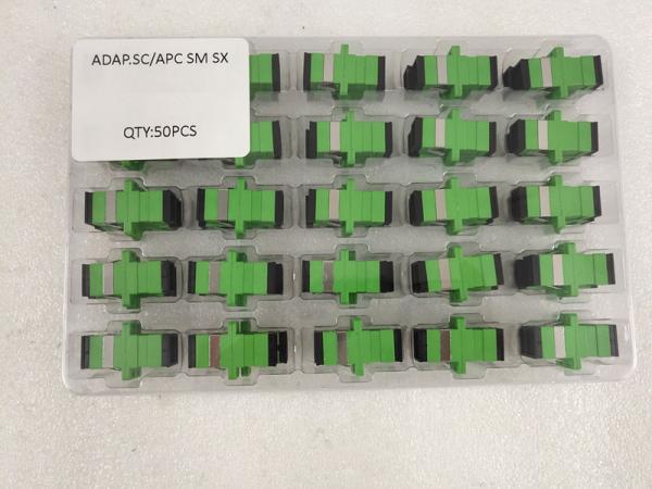 Quality SC APC Simplex Green Fiber Optic Adapter For Terminal Box for sale