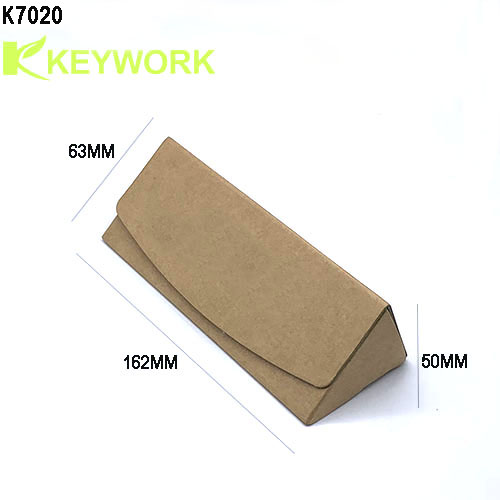 Ultra Light Triangle Cardboard Optical Glasses Case Double Sided Buckle Carton