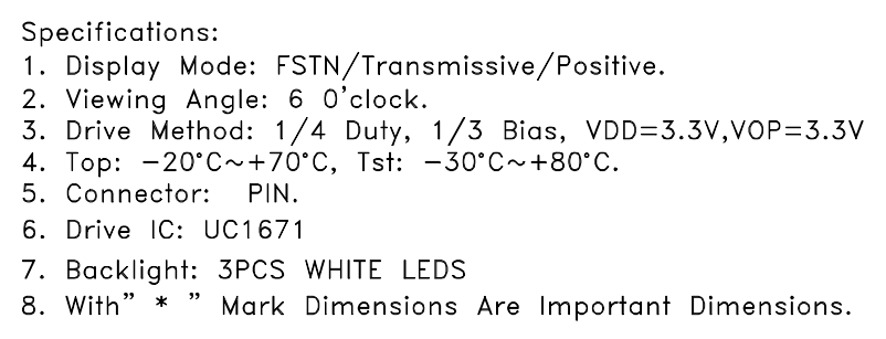 FSTN Segment LCD Monochrome COG Display Module For Rangefinder Manufacturer Made