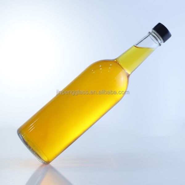 Extra Flint Luxury Design 1L Glass Bottle Perfect for Vodka Collar Material Glass
