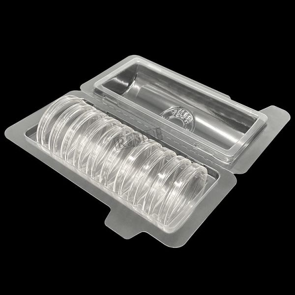 Customized Disposable Plastic PET PVC 8 10 Compartment Round Transparent Blister Clamshell Packaging For Coin