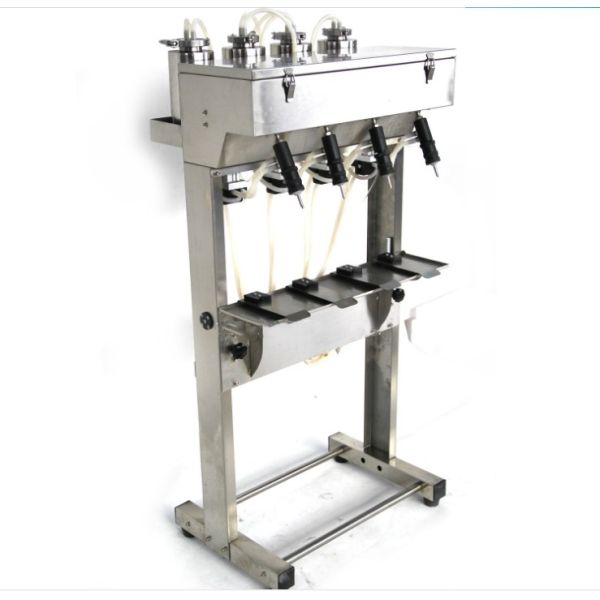 Semi Automatic Pneumatic Perfume Bottle Filling Machine With 4 Filling Heads