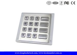 Buy cheap Panel - Mount Backlit Metal Keypad , customizable waterproof keypad dust - proof product