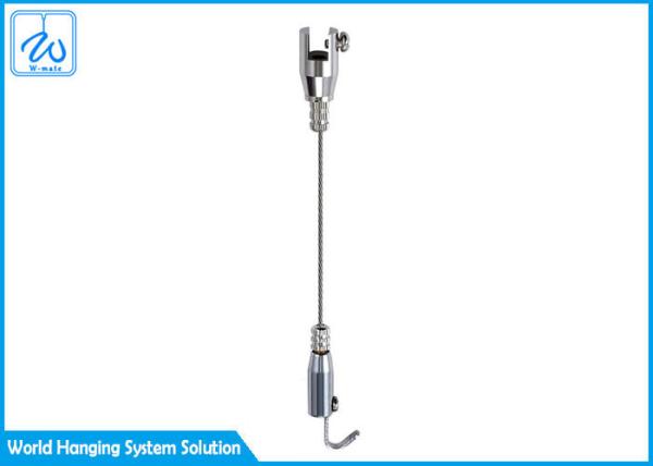 Quality 7 X 7 Artwork Cable Hanging System With Hook , Automatic Lock Line Photo Hanging System for sale